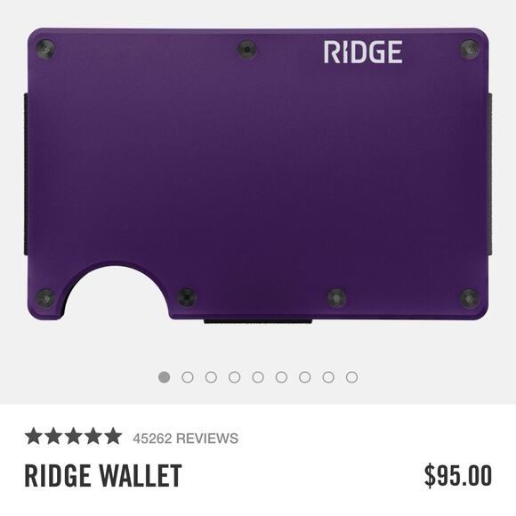 Ridge Wallet-Alaska Twilight w/Cash Strap~NEW*IN BOX*USA-Retail $95 - Picture 3 of 11